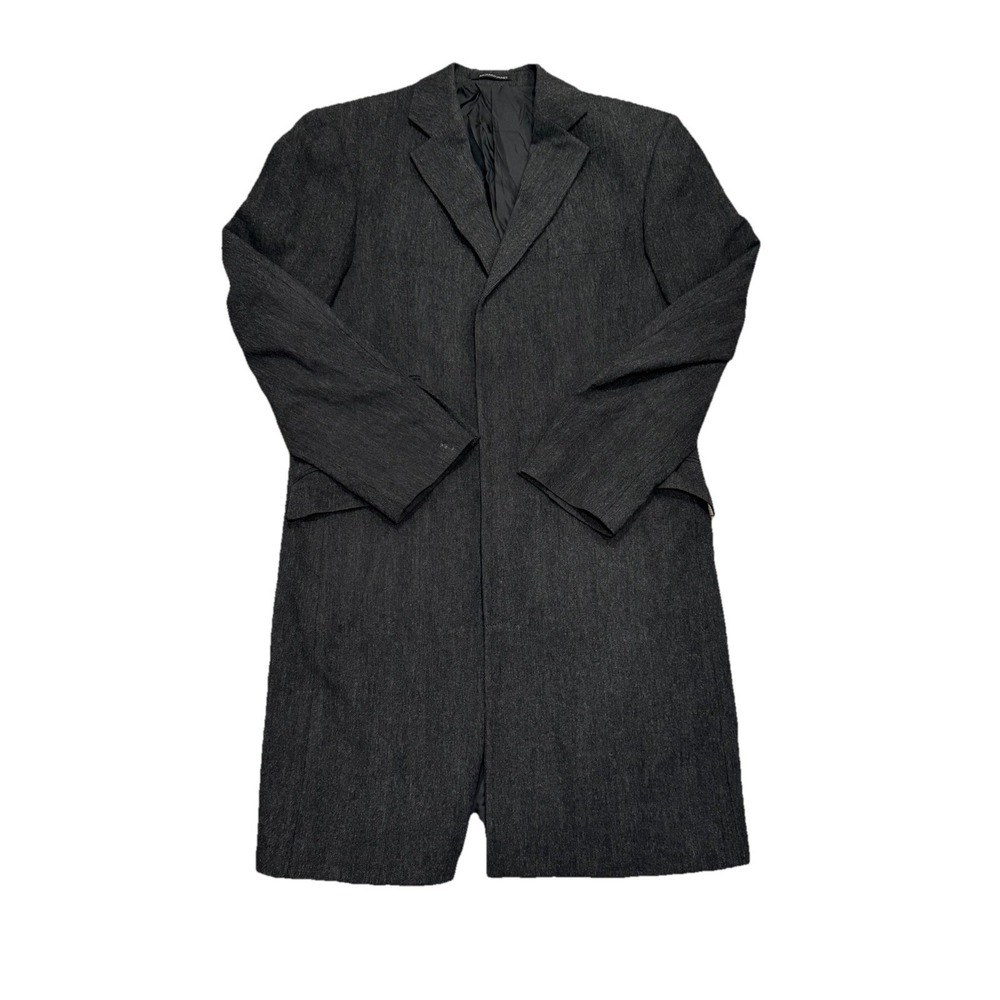 Richard James Savile Row Black 100% Wool‎ Overcoat Mens 42R *READ DESC*
